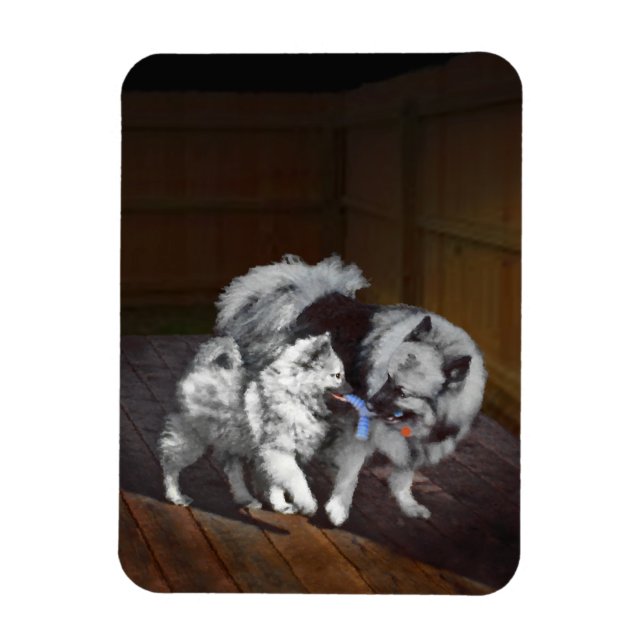 Tangenttidsmålning - Cute Original Hund Art Magnet (Vertikal)
