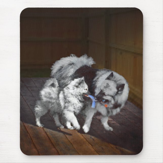 Tangenttidsmålning - Cute Original Hund Art Musmatta (Framsidan)