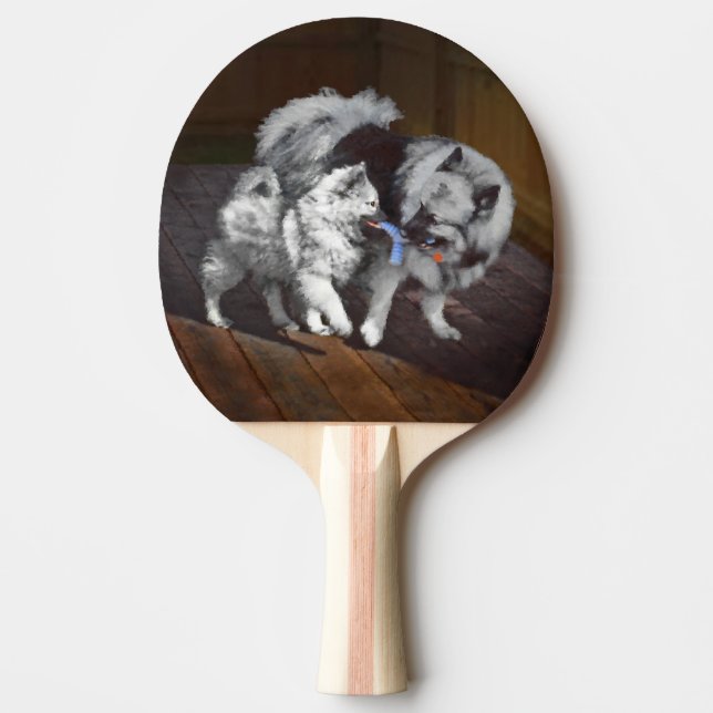 Tangenttidsmålning - Cute Original Hund Art Pingisracket (Framsidan)