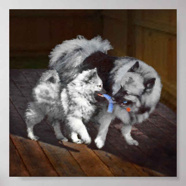 Tangenttidsmålning - Cute Original Hund Art Poster (Framsidan)