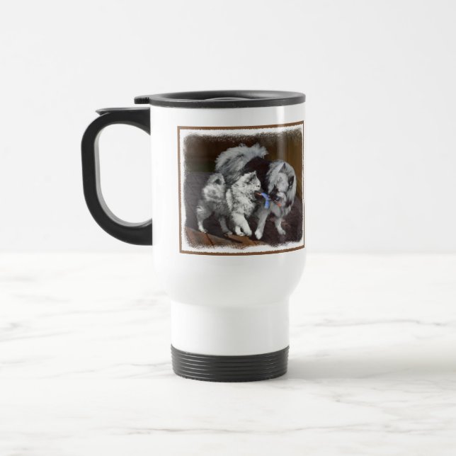 Tangenttidsmålning - Cute Original Hund Art Resemugg (Vänster)