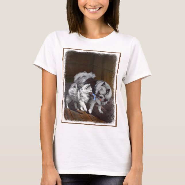 Tangenttidsmålning - Cute Original Hund Art T-shirt (Framsida)