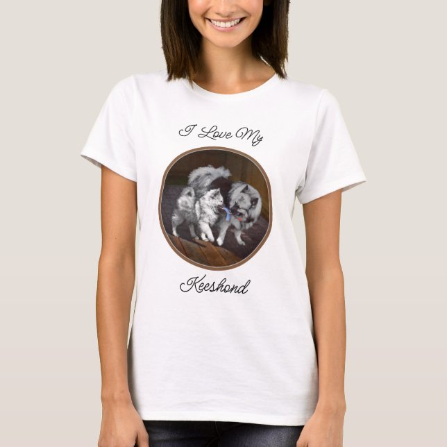 Tangenttidsmålning - Cute Original Hund Art T Shirt (Framsida)