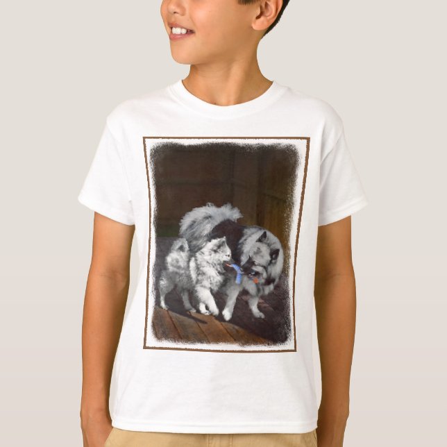 Tangenttidsmålning - Cute Original Hund Art T Shirt (Framsida)