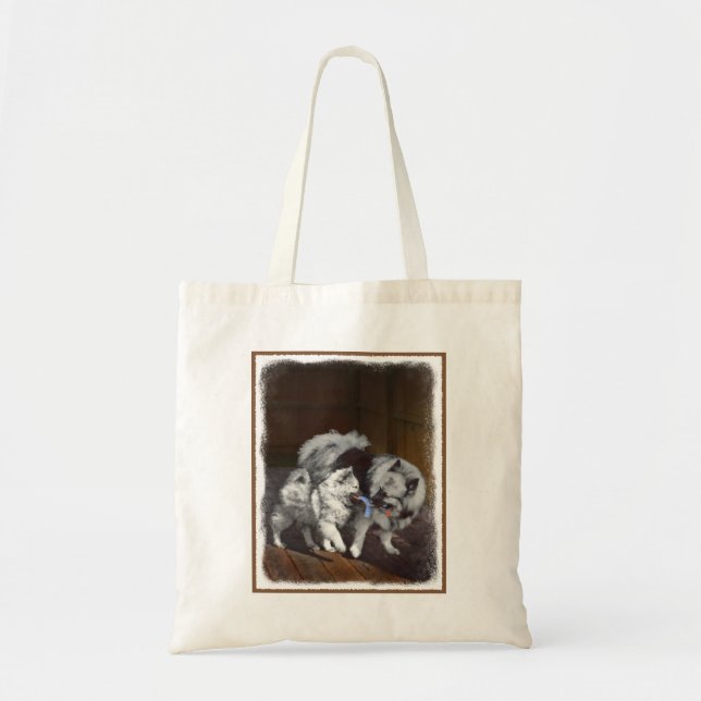 Tangenttidsmålning - Cute Original Hund Art Tygkasse (Framsidan)
