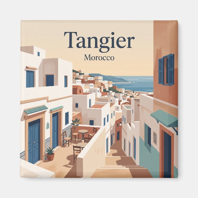 Tanger Marocko Magnet (Framsidan)
