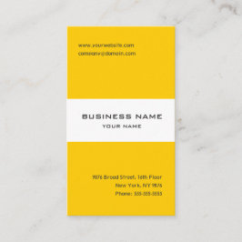 Tangerin gult och vitt strimlat affärskort visitkort