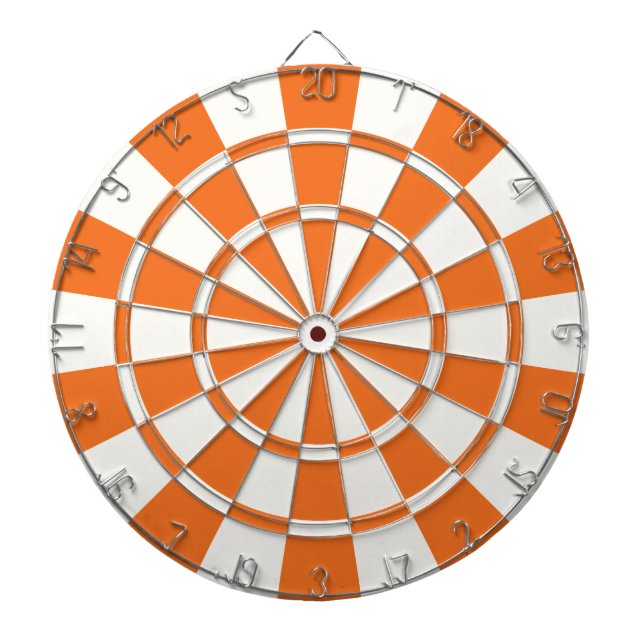 Tangerin Orange och vit Piltavla (Framsidan)