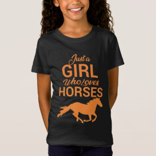 Tangerine A Girl Kärlek Horses T-Shirt