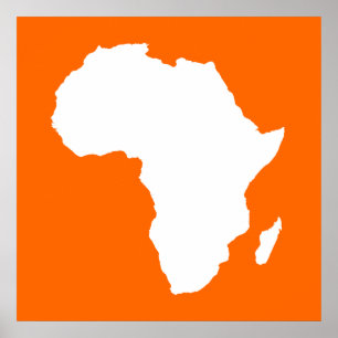 Tangerine Audacious Afrika Poster
