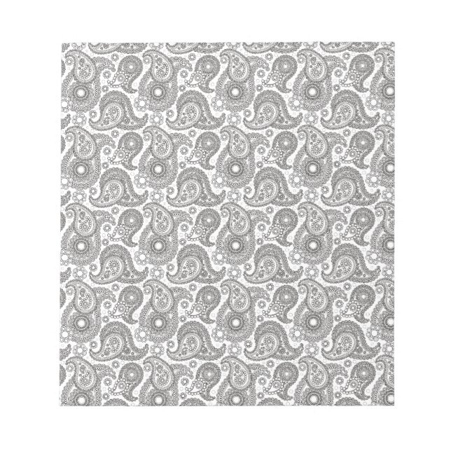 Tangerine Black Paisley Anteckningsblock (Framsida)