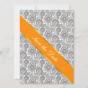 Tangerine Black Paisley Spara Datumet