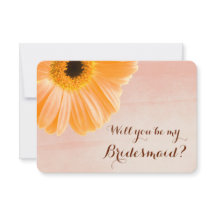 Tangerine Blommigt blir min bridesmaid