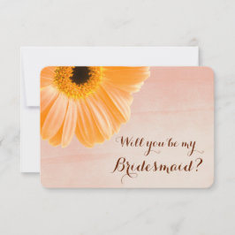 Tangerine Blommigt blir min bridesmaid Inbjudningar