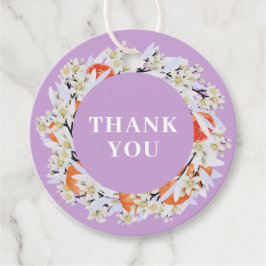 Tangerine Citrus Blooming Grenar Blommigt andedräk Gåvor Etiketter