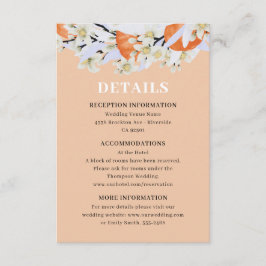 Tangerine Citrus Blooming Grenar Blommigt andedräk Tilläggskort