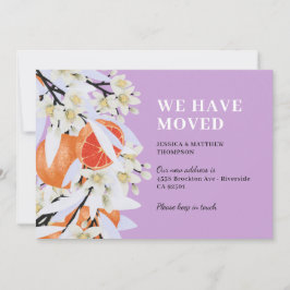 Tangerine Citrus Botanical Wand Blommigt New Home Inbjudningar