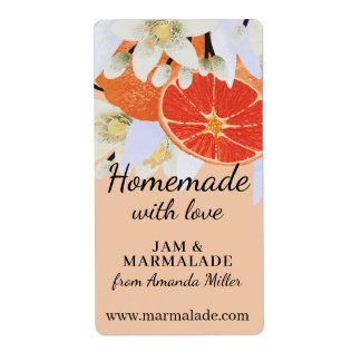 Tangerine Citrus Homemade Business Botanical Fraktsedel