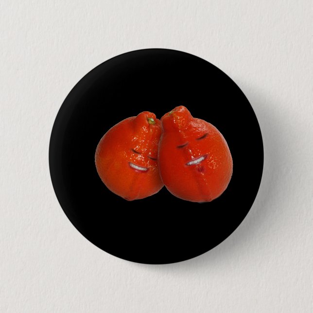 Tangerine Couple (Orange dig i kärlek också?) Knapp (Framsida)