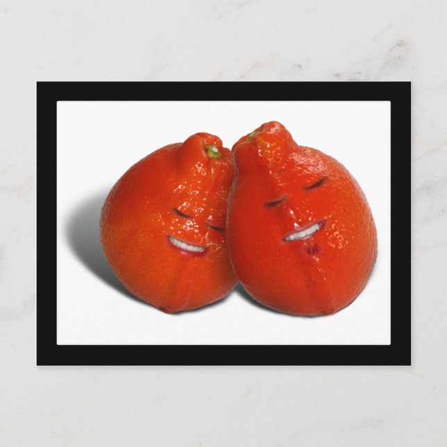 Tangerine Couple (Orange dig i kärlek också?) Vykort (Framsida)