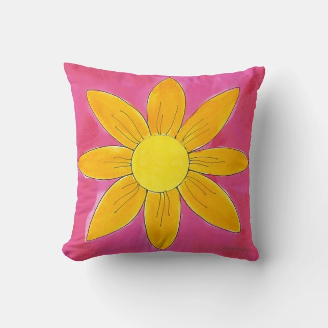 Tangerine Daisy - Pillow Kudde (Framsida)