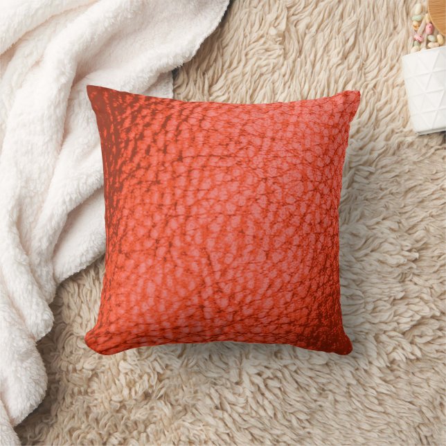 Tangerine Dartk Faux Leather Kudde (Filt)