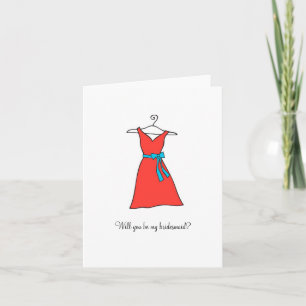 Tangerine Dress, blir du min brudtärna? Inbjudan