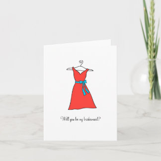 Tangerine Dress, blir du min brudtärna? Inbjudan