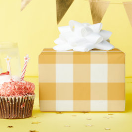 Tangerine Gingham - Wrapping Paper Presentpapper