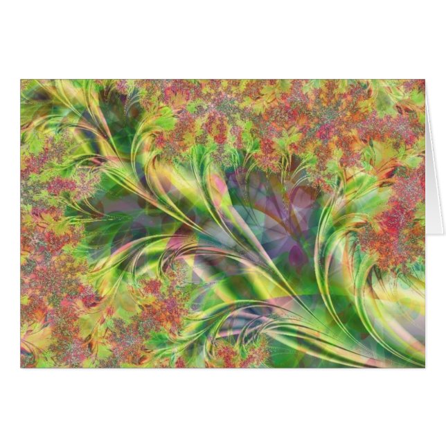 Tangerine-grönt Hälsningskort (Framsidan Horizontal)