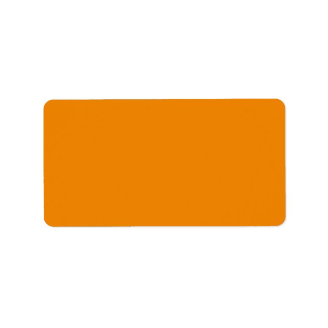Tangerine hex-kod F28500 Adressetikett (Framsidan)