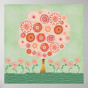 Tangerine liggande blandade media Poster Skriv ut 