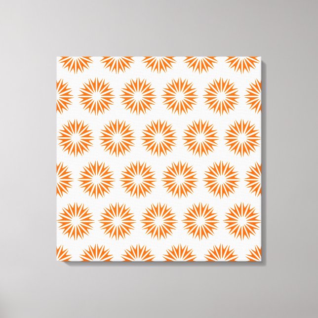 Tangerine Modern Sunbursts Canvastryck (Framsida)