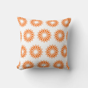 Tangerine Modern Sunbursts Kudde
