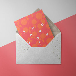 Tangerine mönster - rosa och orange tackkort julkort