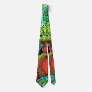 Tangerine Neck Tie Slips