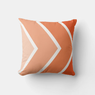 Tangerine Ombré Chevron Rand Mönster Kudde