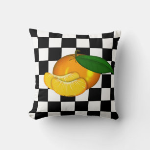 TANGERINE PÅ CHECKERS KUDDE