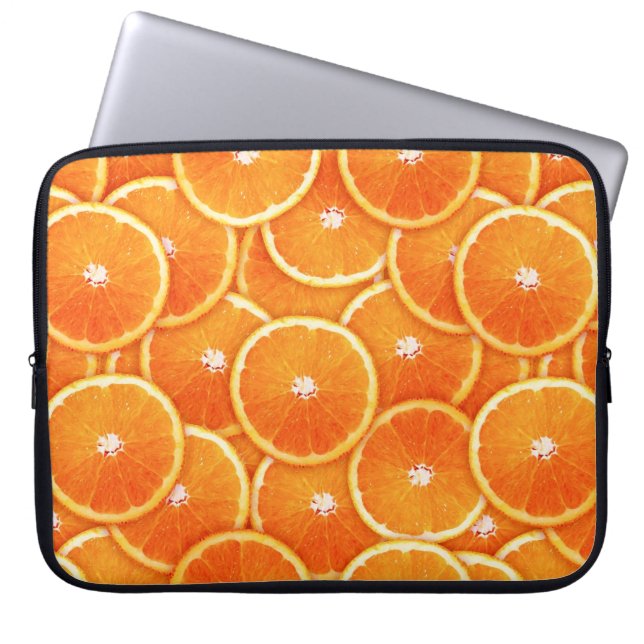 Tangerine skivor laptop sleeve (Framsidan)