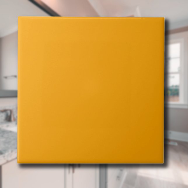 Tangerine Solid Färg | Klassisk | ELEGANT Kakelplatta (Skapare uppladdad)