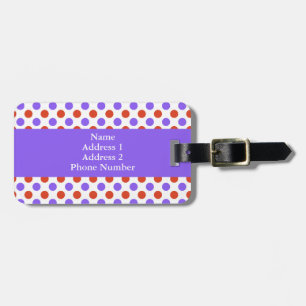 Tangerine Tango och Lila Polka dots Bagagebricka