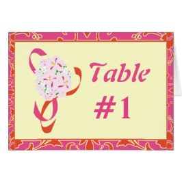 Tangerine Tango, Rosa, Damask Bord Card Hälsningskort