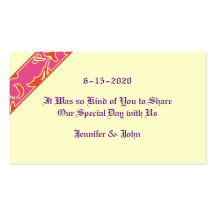 Tangerine Tango, Rosa, Damask Wedding Favor