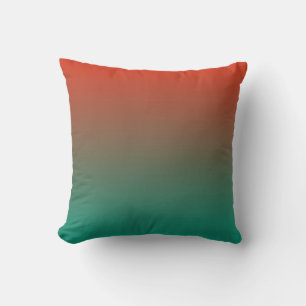 Tangerine Till Teal Färgtoner Kudde