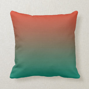Tangerine Till Teal Färgtoner Kudde
