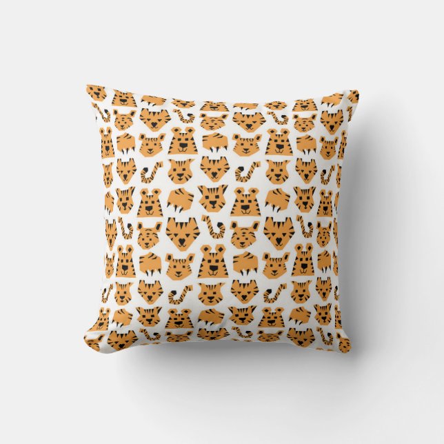 Tangerine Triangle Tigers Kudde (Framsida)