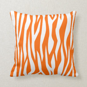 Tangerine Zebra tryck Kudde