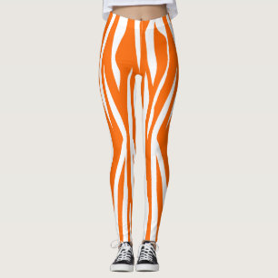 Tangerine Zebra tryck Leggings