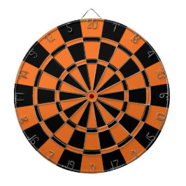 Tangerineorange och svart darttavla