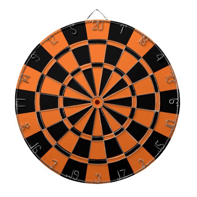 Tangerineorange och svart darttavla (Framsidan)